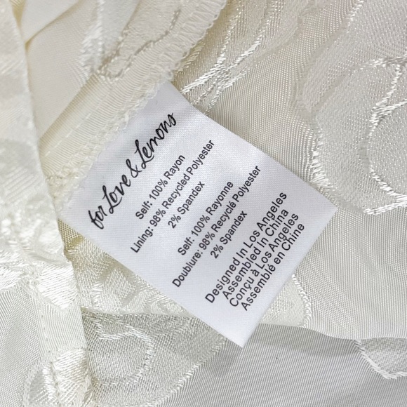 For Love And Lemons Melody Strappy Jacquard Mini Dress Size XL NWT Cream - Picture 6 of 8
